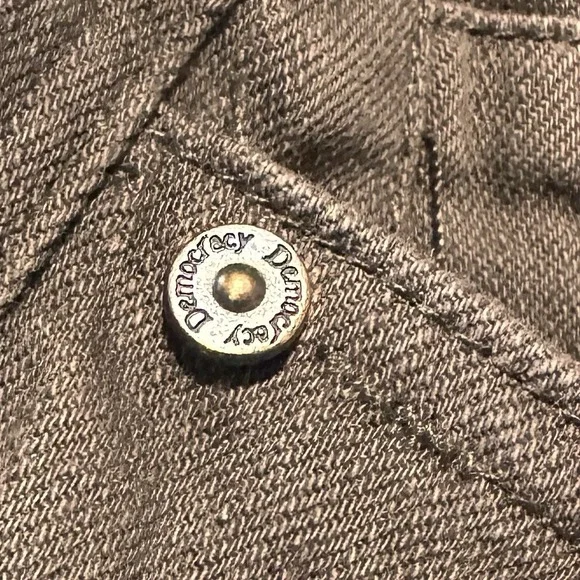 Democracy Jeans Womens Flexellent Gray Stretch Mid Rise cropped Size 10 - Picture 3 of 9